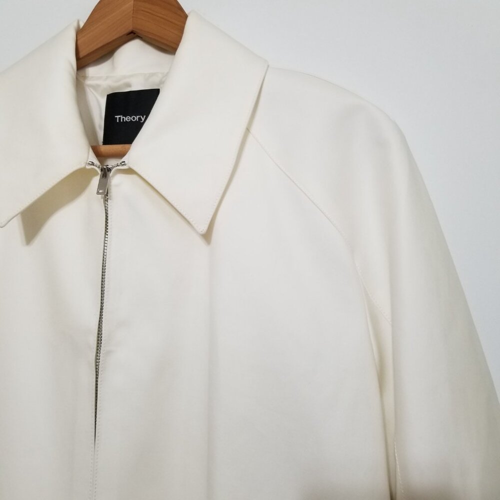 NWT Theory Women's Caban Double Cotton Coat Jacket in White Size S, M $695 - Picture 8 of 16